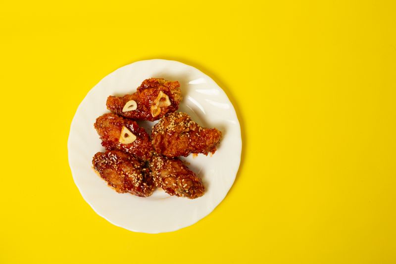 Sticky Honey Garlic Wings glazed and golden