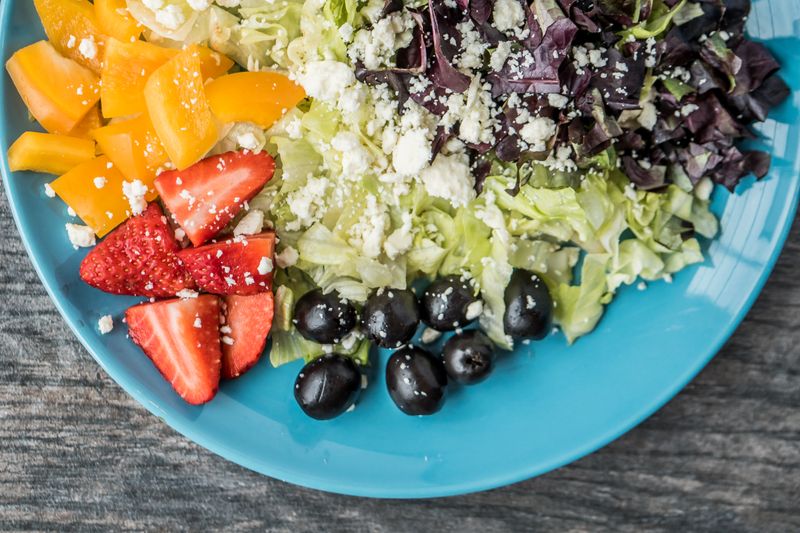Greek Mediterranean Salad with feta and kalamata olives
